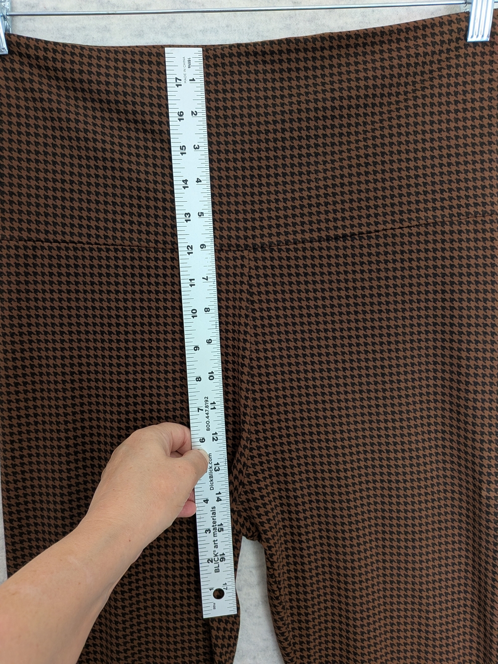 Hatch The Ultimate Before During and After Leggings Chestnut Houndstooth Sz M - Picture 6 of 15